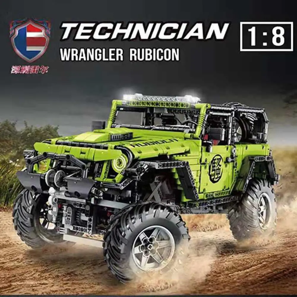 MOC Remote Control Building Blocks 1:8 RC Car Jeeped Wrangler Rubicon Off Road Vehicle Bricks For Kids Toys Gift
MOC Remote Control Building Blocks 1:8 RC Car Jeeped Wrangler Rubicon Off Road Vehicle Bricks For Kids Toys Gift