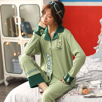 Pajamas For Women Autumn Winter Sleepwear Sexy Long Sleeve Nightwear Women Cute Avocado Printed Sleep Set Pyjamas Suit Nightwear
Pajamas For Women Autumn Winter Sleepwear Sexy Long Sleeve Nightwear Women Cute Avocado Printed Sleep Set Pyjamas Suit Nightwear