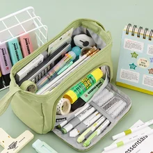 LargeCapacity Double Layer Canvas Pen Bag Multi-Function Portable Stationery Box Simple Student Pencil Case Pencil Pouch Kawaii
LargeCapacity Double Layer Canvas Pen Bag Multi-Function Portable Stationery Box Simple Student Pencil Case Pencil Pouch Kawaii