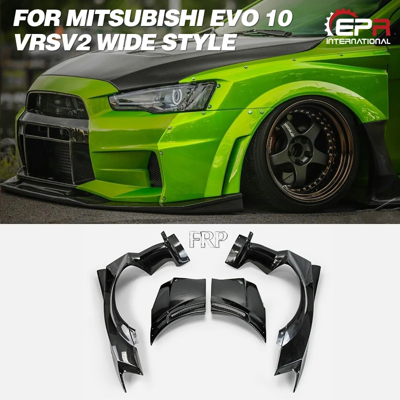 For Mitsubishi EVO 10 VRSV2 Wide Style Fiberglass Front Fender With Add On FRP Fiber Glass Wheel Arch Flare Cover Set Drift Trim
For Mitsubishi EVO 10 VRSV2 Wide Style Fiberglass Front Fender With Add On FRP Fiber Glass Wheel Arch Flare Cover Set Drift Trim