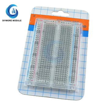 400 Tie Points Solderless Breadboard Transparent Crystal PCB Universal Test Circuit Protoboard for Arduino Experiment
400 Tie Points Solderless Breadboard Transparent Crystal PCB Universal Test Circuit Protoboard for Arduino Experiment