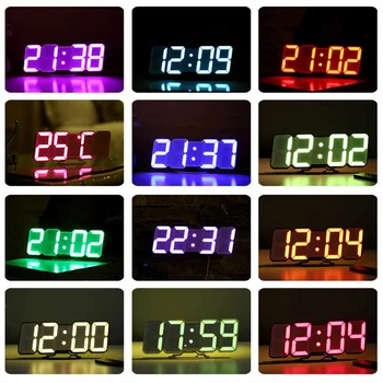 New 3D Remote Control Digital Wall Clock 115 RGB Colors LED Table Clock Sound Control Desk Alarm Clock Show Time Temperature Dat
New 3D Remote Control Digital Wall Clock 115 RGB Colors LED Table Clock Sound Control Desk Alarm Clock Show Time Temperature Dat