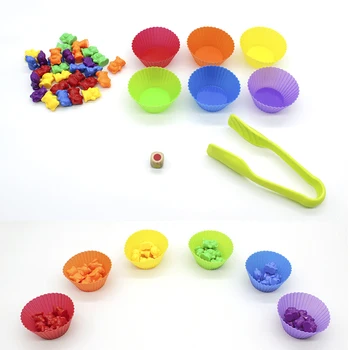 Kindergarten Montessori counting maths teaching aids rainbow color cognitive classification matching game educational toys kids
Kindergarten Montessori counting maths teaching aids rainbow color cognitive classification matching game educational toys kids