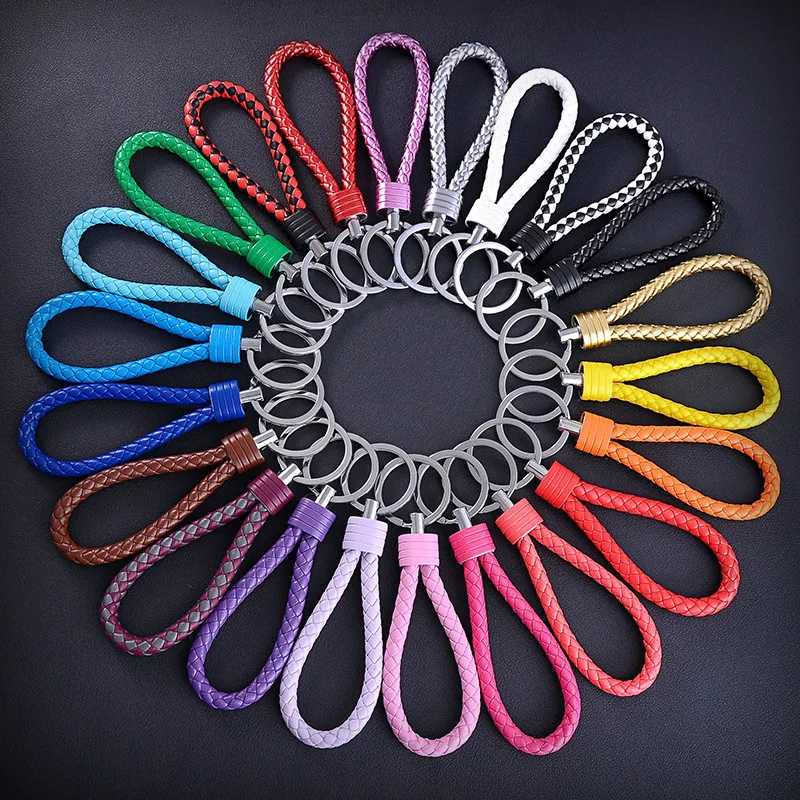 Hand Made PU Leather Strap Key Chains Weave Rope Key Ring Car Keychains Woven Cord Key Chain Holder DIY Accessories 
Hand Made PU Leather Strap Key Chains Weave Rope Key Ring Car Keychains Woven Cord Key Chain Holder DIY Accessories