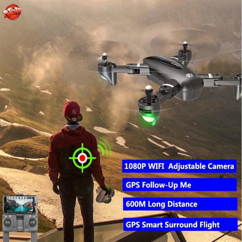 Foldable WIFI FPV GPS Drone 20Mins 1080P Adjust Camera Intelligent GPS Follow Me Flight Track Wireless Control RC Helicopoter
Foldable WIFI FPV GPS Drone 20Mins 1080P Adjust Camera Intelligent GPS Follow Me Flight Track Wireless Control RC Helicopoter
