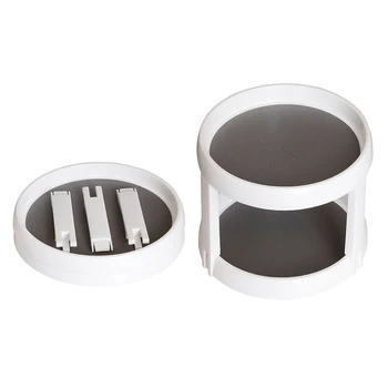 Plastic Round Two Tier Turntable Desktop Organizer Display Stand for Kitchen Pantry Bedroom LB88
Plastic Round Two Tier Turntable Desktop Organizer Display Stand for Kitchen Pantry Bedroom LB88