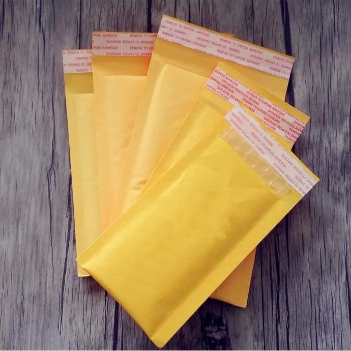 

10pcs/lots Kraft Bubble Mailers Padded Envelopes Multi-function Packaging material Shipping Bags Bubble Mailing Envelope Bags
