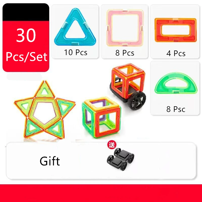 30 pcs Medium Magnetic Designer Construction Set Model & Building Toy Plastic Magnetic Blocks Educational Toys For Kids Gift
30 pcs Medium Magnetic Designer Construction Set Model & Building Toy Plastic Magnetic Blocks Educational Toys For Kids Gift