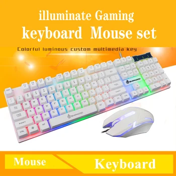 USB Wired Keyboard Mouse Set Gaming Gamer Backlight Ergonomic Desktop Luminous RGB Color for Office games Esport FPS Moba
USB Wired Keyboard Mouse Set Gaming Gamer Backlight Ergonomic Desktop Luminous RGB Color for Office games Esport FPS Moba