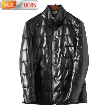 Genuine Sheepskin Leather Men Autumn Winter Slim Down Jacket Mink Fur Collar Chaqueta Cuero Hombre X-259 B21442
Genuine Sheepskin Leather Men Autumn Winter Slim Down Jacket Mink Fur Collar Chaqueta Cuero Hombre X-259 B21442