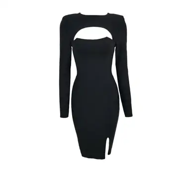 Sexy Midi Club Bodycon Bandage Dress Women Black Party Dress 2020 New Autumn Winter Long Sleeve Vestidos
Sexy Midi Club Bodycon Bandage Dress Women Black Party Dress 2020 New Autumn Winter Long Sleeve Vestidos