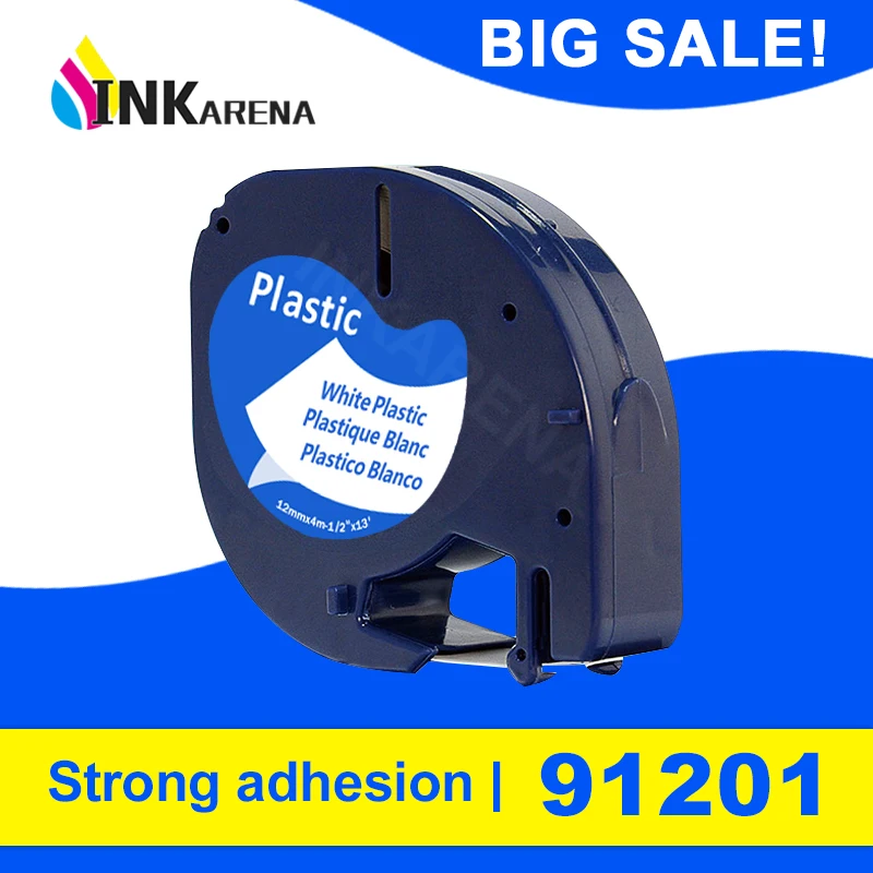INKARENA 1 Pcs for DYMO Letratag 91201 12mm Black on White Plastic Tape LT91201 Label Ribbon Maker For Dymo LetraTag LT-100H
INKARENA 1 Pcs for DYMO Letratag 91201 12mm Black on White Plastic Tape LT91201 Label Ribbon Maker For Dymo LetraTag LT-100H