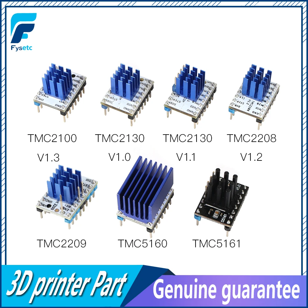 5 шт. TMC2100 V1.3 TMC2130 TMC2208 TMC2209 v3.1 TMC5160 TMC5161 шаговый двигатель бесшумный драйвер StepStick 3D