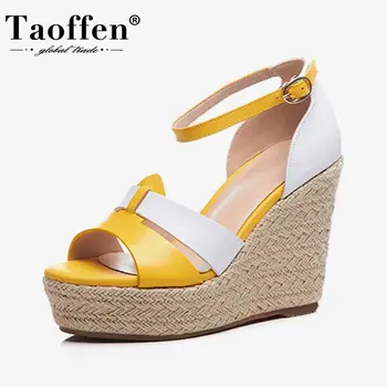 Taoffen New Women Summer Sandals Shoes Fashion Flat Heels Platform Shoes Women Genuine Leather Mixed Color Footwear Size 34-39 
Taoffen New Women Summer Sandals Shoes Fashion Flat Heels Platform Shoes Women Genuine Leather Mixed Color Footwear Size 34-39