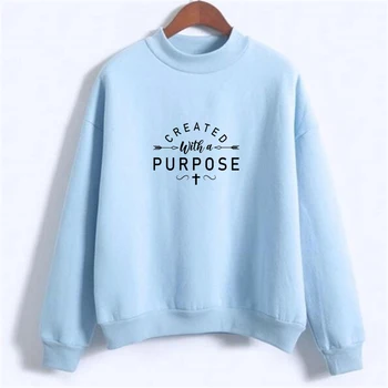 Created with A Purpose Graphic Sweatshirt Christian Religion Aesthetic Hoodie Women Pullovers Top Jesus Clothes Drop Shipping 
Created with A Purpose Graphic Sweatshirt Christian Religion Aesthetic Hoodie Women Pullovers Top Jesus Clothes Drop Shipping