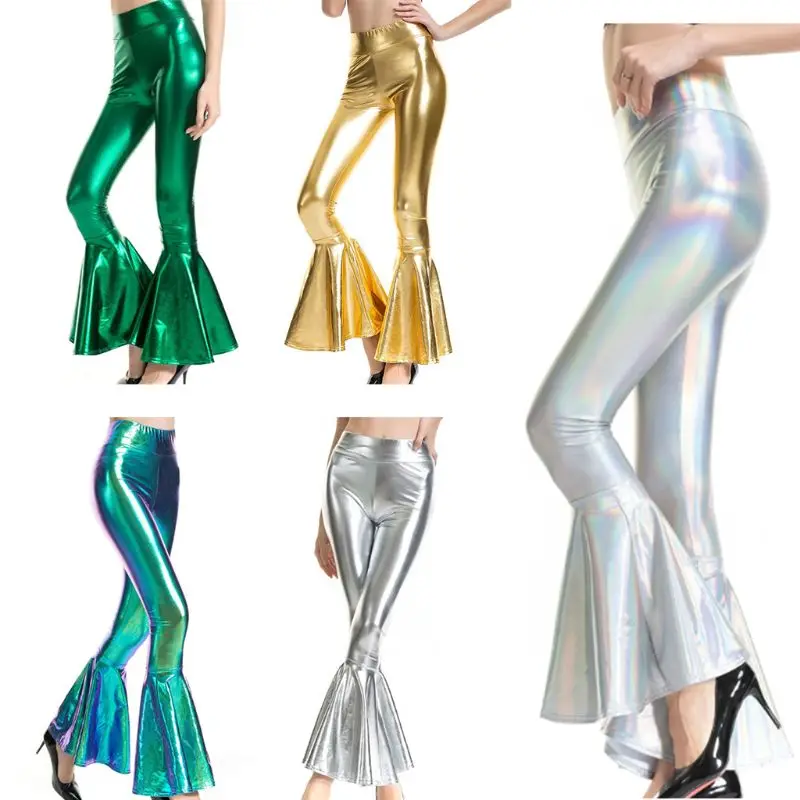 metallic bell bottoms