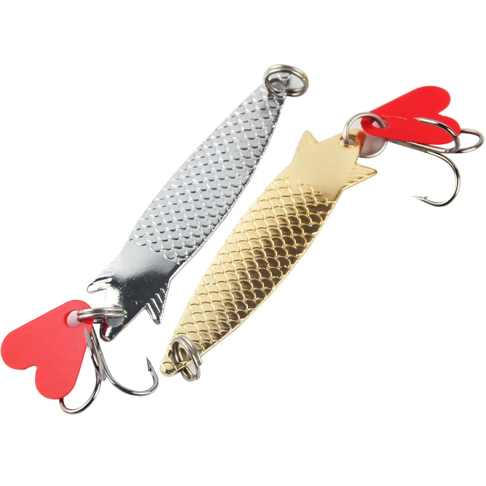 Spinner Spoon Bait 5.5g Fishing Lure Sequin Fish Like with Tail Wobbler Pike Metal with Treble Hook Artificial Bass Bait Fishing
Spinner Spoon Bait 5.5g Fishing Lure Sequin Fish Like with Tail Wobbler Pike Metal with Treble Hook Artificial Bass Bait Fishing