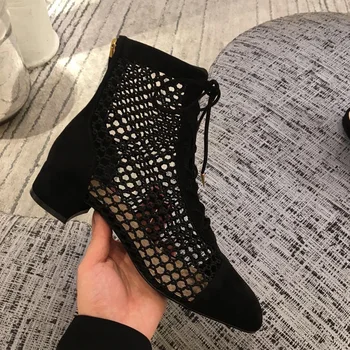 Net shoes women's summer 2020 new cool boots, middle heel boots, square head, thick heel sandals, straps and hollow shoes women
Net shoes women's summer 2020 new cool boots, middle heel boots, square head, thick heel sandals, straps and hollow shoes women