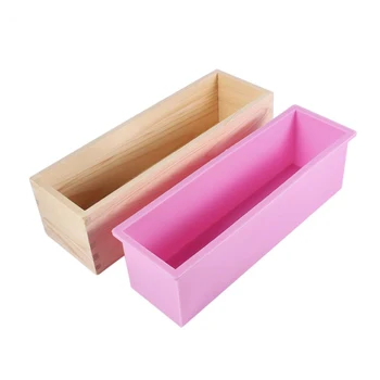 1200ML Silicone Chocolate Non-stick Soap Mold Rectangular Wooden Box with Flexible Liner for DIY Handmade Loaf Mould Soap Mold
1200ML Silicone Chocolate Non-stick Soap Mold Rectangular Wooden Box with Flexible Liner for DIY Handmade Loaf Mould Soap Mold