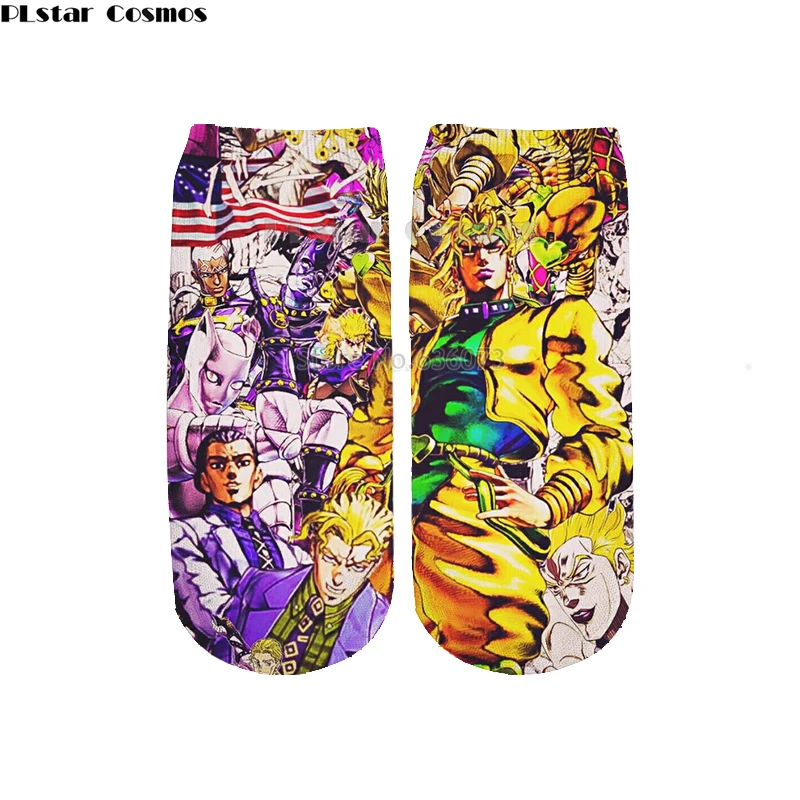 

PLstar Cosmos JOJO donuts skellington Cotton Socks Colorful Brand Warm Cartoon Short Ankle Halloween Socks