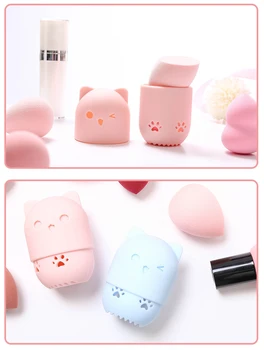 Display Rack Cosmetic Sponge Box Holder Face Powder Puff Sponge Box Cat Puff Holder Soft Silicone Cosmetic Storage TXTB1
Display Rack Cosmetic Sponge Box Holder Face Powder Puff Sponge Box Cat Puff Holder Soft Silicone Cosmetic Storage TXTB1