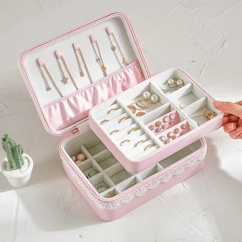 Jewelry Box Lace Jewelry Casket Double Layer Jewelry Organizer Makeup Storage Makeup Organizer Romantic Gift For Girls
Jewelry Box Lace Jewelry Casket Double Layer Jewelry Organizer Makeup Storage Makeup Organizer Romantic Gift For Girls