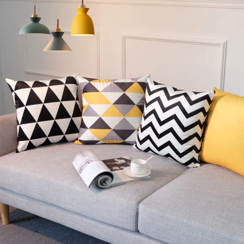 Drop Shipping Nordic Simple Pillow Cover Velvet Geometric Yellow Series Throw Cushion Cover Home Living Room Art Soft Decoration
Drop Shipping Nordic Simple Pillow Cover Velvet Geometric Yellow Series Throw Cushion Cover Home Living Room Art Soft Decoration