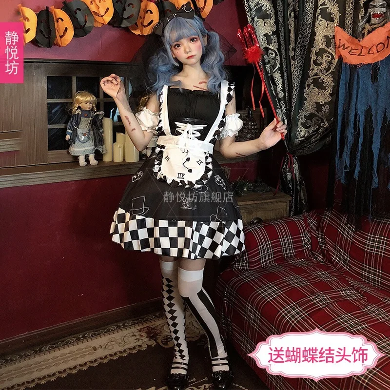 Black White Maid Costume Halloween Costume Cosplay Circus Clown Suit Beer Festival Role Play dress for women
Black White Maid Costume Halloween Costume Cosplay Circus Clown Suit Beer Festival Role Play dress for women