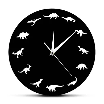 Various Dinosaurs Silhouette Wall Clock Kid Room Decor Dinosaur Clock Watch Modern Silent Movement Quartz Iconic Acrylic Clock
Various Dinosaurs Silhouette Wall Clock Kid Room Decor Dinosaur Clock Watch Modern Silent Movement Quartz Iconic Acrylic Clock