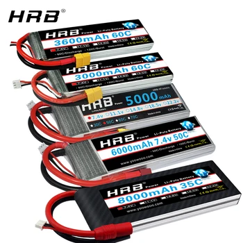 

HRB RC Lipo Battery 2S 7.4v 5000mah 6000mah 3300mah 2200mah 2700mah 2600mah 1800mah 4200mah 22000mah Battery for RC car drone