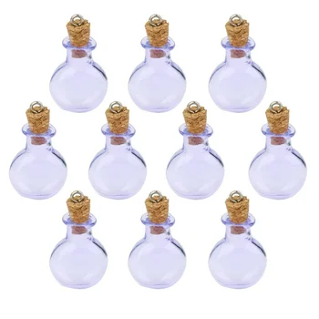 10pc Glass Cork Bottles Round Flat Vial Wishing Bottle DIY Pendants (Green)
10pc Glass Cork Bottles Round Flat Vial Wishing Bottle DIY Pendants (Green)