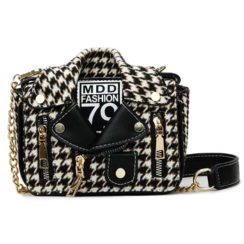Trendy Jacket Style Houndstooth Pattern Women Leather Fashion Purses and Handbags Crossbody Chain Bag Female Shoulder Bag
Trendy Jacket Style Houndstooth Pattern Women Leather Fashion Purses and Handbags Crossbody Chain Bag Female Shoulder Bag