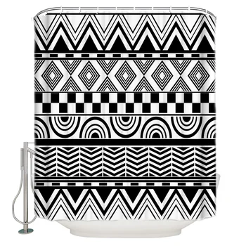 Navajo Tuo Chic Style And Ethnic Patterns Of Black And White Color Abstract Geometry Bathroom Bath Curtains Fabric Bath Curtains
Navajo Tuo Chic Style And Ethnic Patterns Of Black And White Color Abstract Geometry Bathroom Bath Curtains Fabric Bath Curtains
