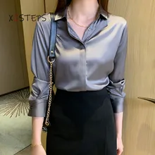 Satin Blouses Shirts For Women 2021 Spring Long Sleeve Office Lady Shirts White Blue Female OL Style Femme Blusas Work Wear Tops
Satin Blouses Shirts For Women 2021 Spring Long Sleeve Office Lady Shirts White Blue Female OL Style Femme Blusas Work Wear Tops