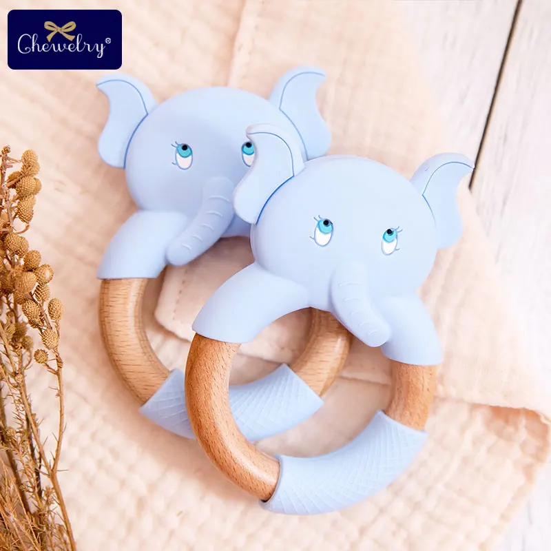 1PC Baby Teether Ring Beech Wooden Rodent Silicone Elephant Teether Stroller Baby Rattle Nursing Bracelet Toys For Baby Product
1PC Baby Teether Ring Beech Wooden Rodent Silicone Elephant Teether Stroller Baby Rattle Nursing Bracelet Toys For Baby Product