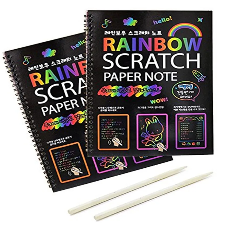 19 * 26CM Black Scratch Painting Children Puzzle Education Magic Rainbow Scratch Painting Paper DIY Handmade Creative Graffiti
19 * 26CM Black Scratch Painting Children Puzzle Education Magic Rainbow Scratch Painting Paper DIY Handmade Creative Graffiti