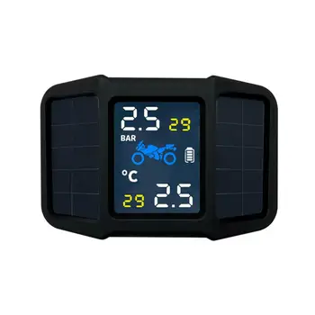 TPMS Motorcycle Tire Pressure Monitoring System Solar Power With 2 External Sensors Real-time Display Pressure Temperature
TPMS Motorcycle Tire Pressure Monitoring System Solar Power With 2 External Sensors Real-time Display Pressure Temperature