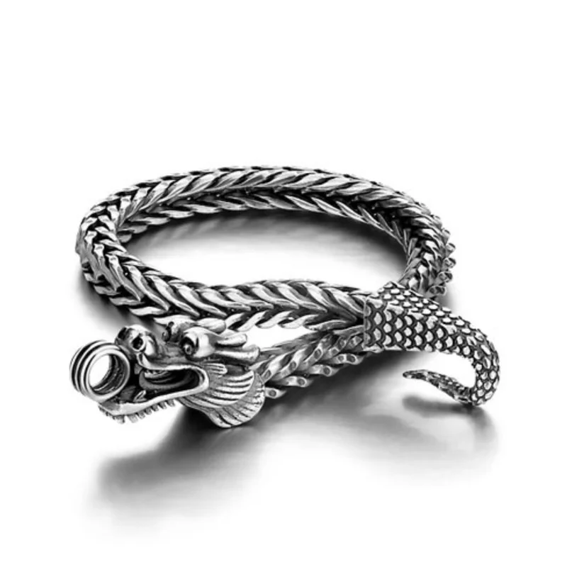 

Trend Domineering Dragon Bracelet Men's Hip Hop Punk Style Jewelry Rock Party Jewelry Locomotive Gift