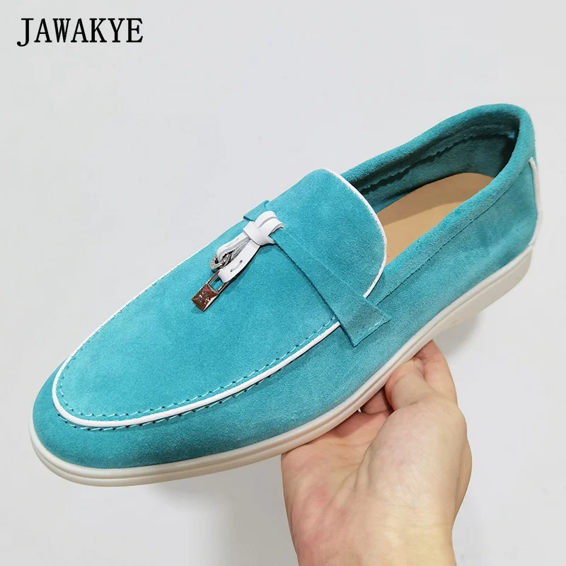 New Arrival Women White Sole Loafers Leather Tassel Surround Sewing Shallow Summer Walk Shoes Suede Round Toe Lock Flat Shoes
New Arrival Women White Sole Loafers Leather Tassel Surround Sewing Shallow Summer Walk Shoes Suede Round Toe Lock Flat Shoes