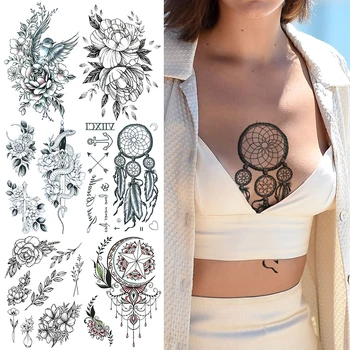 Sexy Dream Catcher Temporary Tattoos For Women Girl Realistic Bird Peony Flower Snake Sword Fake Tattoo Sticker Waterproof Tatoo
Sexy Dream Catcher Temporary Tattoos For Women Girl Realistic Bird Peony Flower Snake Sword Fake Tattoo Sticker Waterproof Tatoo