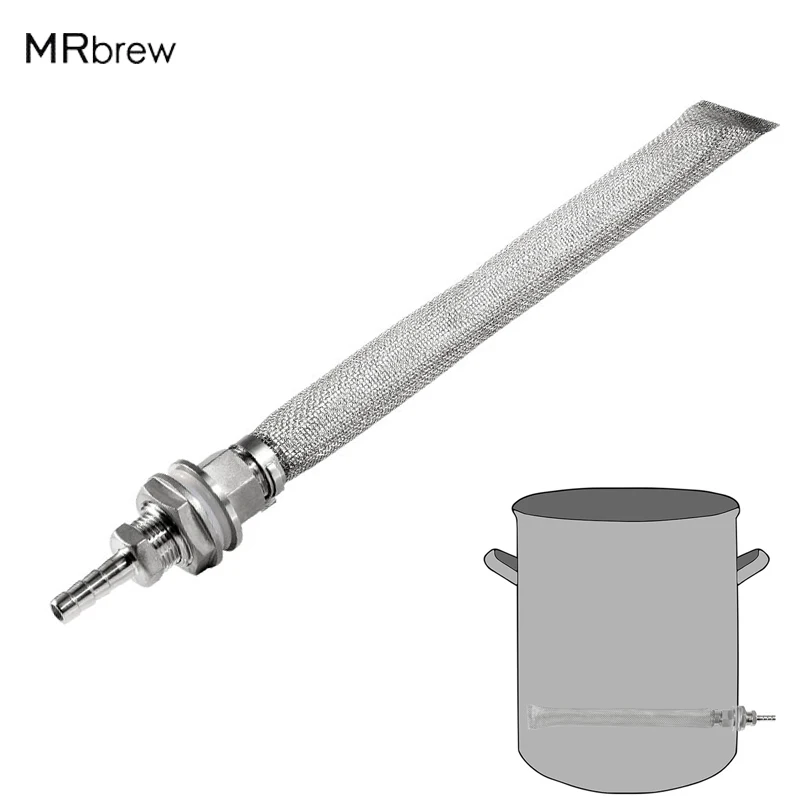 New Compact Weldless Bulkhead 1/2"NPT Kettle Bulkhead with 12'' Brewing Bazooka Filter Screen Home Brewing Beer Kettle
New Compact Weldless Bulkhead 1/2"NPT Kettle Bulkhead with 12'' Brewing Bazooka Filter Screen Home Brewing Beer Kettle
