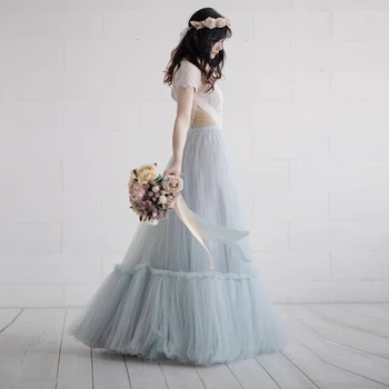 Elegant Long Tulle Skirt Women Custom Made Rustic Bridal Wedding Skirt Fashion Spliced Mesh Floor Length Skirts Faldas Saias
Elegant Long Tulle Skirt Women Custom Made Rustic Bridal Wedding Skirt Fashion Spliced Mesh Floor Length Skirts Faldas Saias