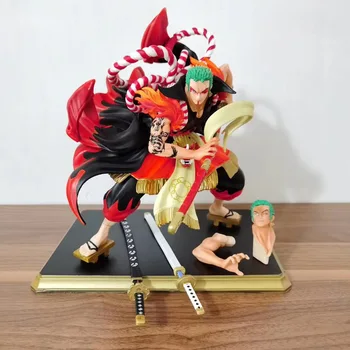

24cm Anime One Piece GK Roronoa Zoro Kabuki One pass version Tiens zoro PVC Action Figure Collectible Model Toys gift