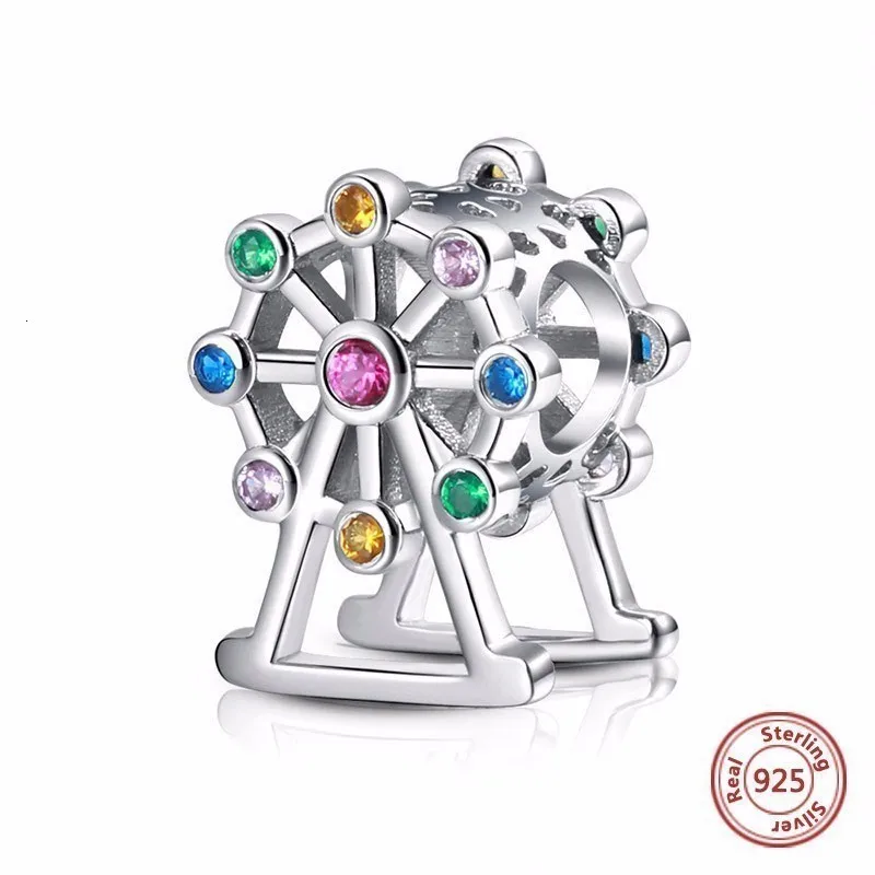 New arrival 100% 925 Sterling Silver Ferris Wheel Amusement Park Clear CZ Beads Fit Pandora Charm Bracelets DIY Women Jewelry
New arrival 100% 925 Sterling Silver Ferris Wheel Amusement Park Clear CZ Beads Fit Pandora Charm Bracelets DIY Women Jewelry