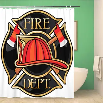 Bathroom Shower Curtain Red Fireman Fire Department Firefighters Maltese Cross Symbol Badge Polyester Fabric 60x72 inches
Bathroom Shower Curtain Red Fireman Fire Department Firefighters Maltese Cross Symbol Badge Polyester Fabric 60x72 inches