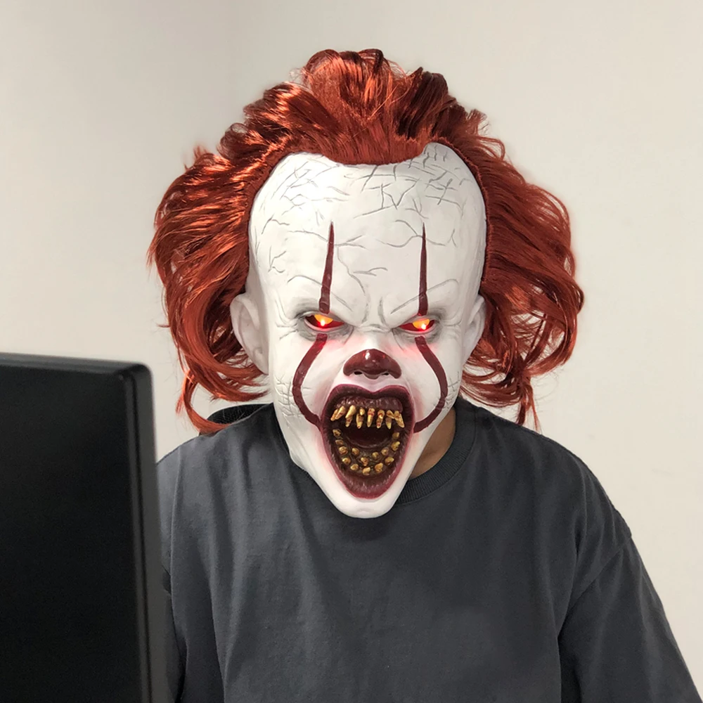 LED Horror Pennywise Joker Mask Cosplay Stephen King It Chapter Two Clown Latex Masks Helmet Halloween Party Props Deluxe New
LED Horror Pennywise Joker Mask Cosplay Stephen King It Chapter Two Clown Latex Masks Helmet Halloween Party Props Deluxe New