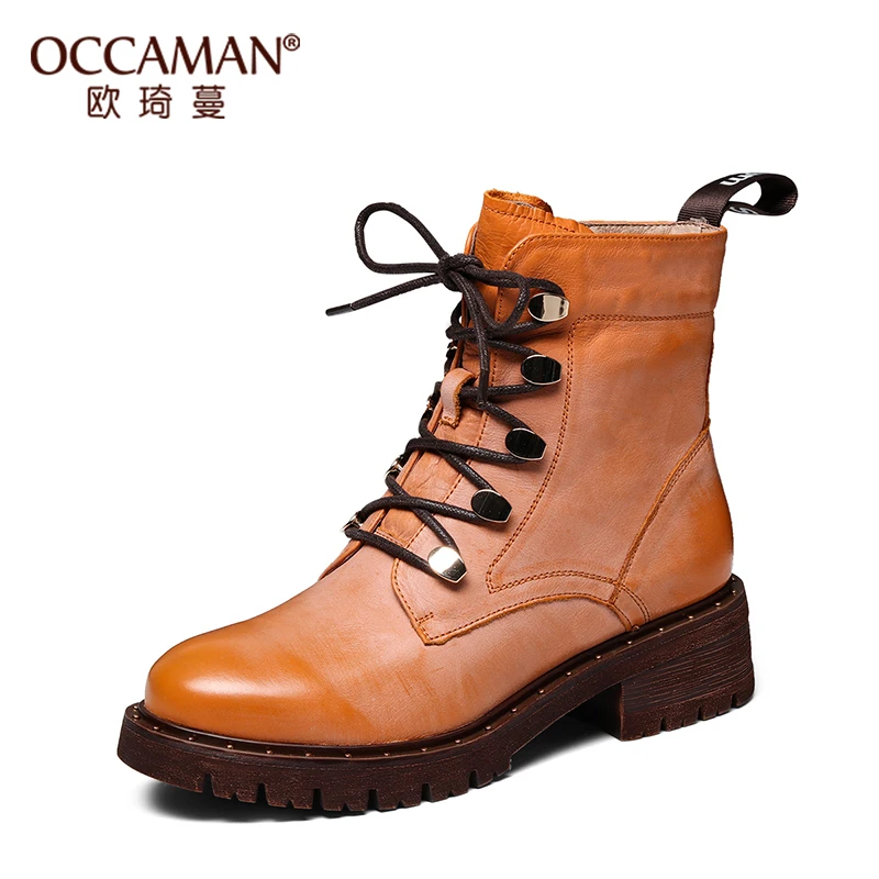 Female British Autumn Winter Chic Lace Up Single Boots Europe Martin Boots Short Tube Leather Women's Shoes 42231
Female British Autumn Winter Chic Lace Up Single Boots Europe Martin Boots Short Tube Leather Women's Shoes 42231