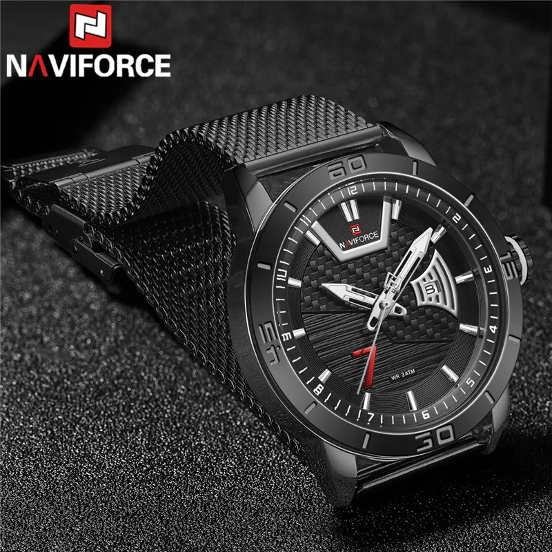 NAVIFORCE мужские часы спортивные водонепроницаемые Лидирующий бренд Роскошные