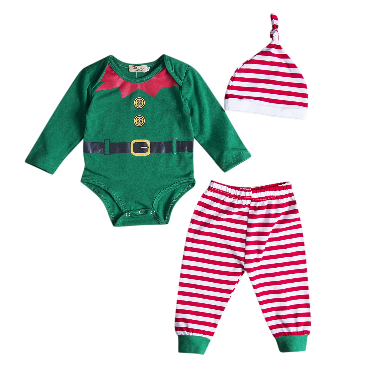 2020 New Winter Christmas 0-24M Toddler Baby Boy Girl Green Elf 3Pcs Set Belt Print Long Sleeve Bodysuit+Red Striped Pants+Hat
2020 New Winter Christmas 0-24M Toddler Baby Boy Girl Green Elf 3Pcs Set Belt Print Long Sleeve Bodysuit+Red Striped Pants+Hat