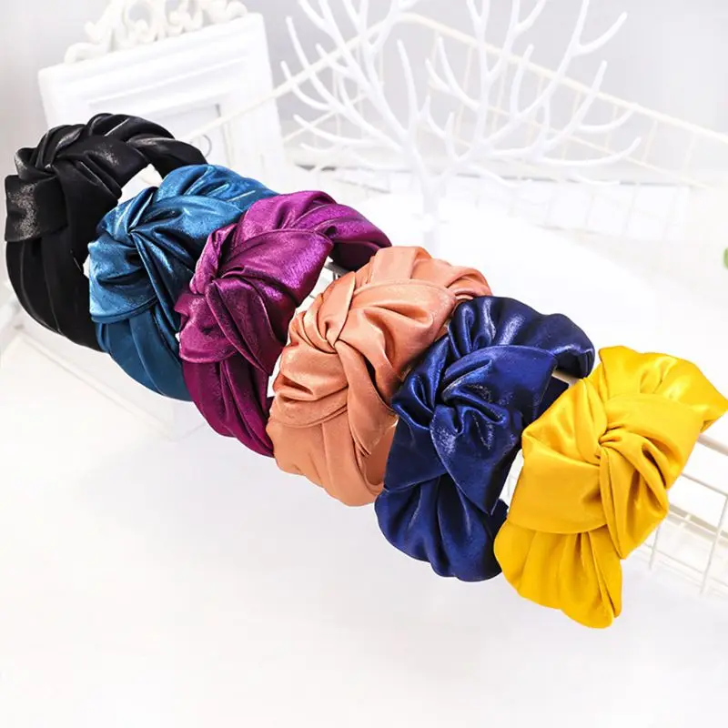 Women Imitation Silk Glitter Bright Solid Color Headband Handmade Twist Knotted Flower Wide Hair Hoop Prom Party Tiara Headpiece
Women Imitation Silk Glitter Bright Solid Color Headband Handmade Twist Knotted Flower Wide Hair Hoop Prom Party Tiara Headpiece